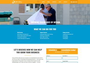 Image is a desktop screenshot of Old City Web Services' website.
