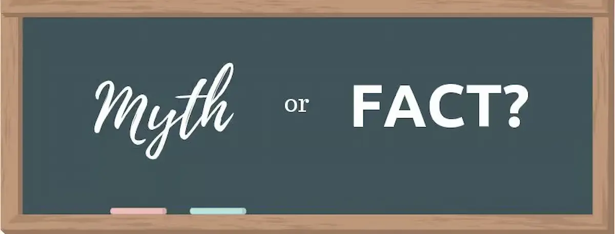 Myth or Fact? Educational Chalkboard myth