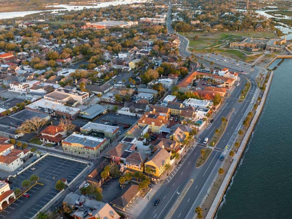 Aerial view of St. Augustine