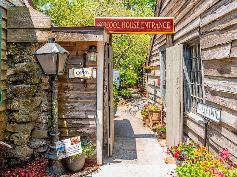 Oldest Wooden School House entrance in St. Augustine, FL