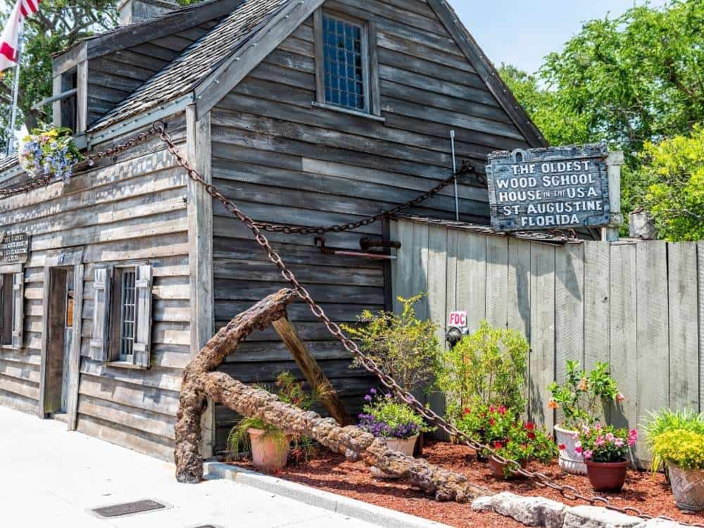 Oldest Wood School house located in Old Town St. Augustine, FL